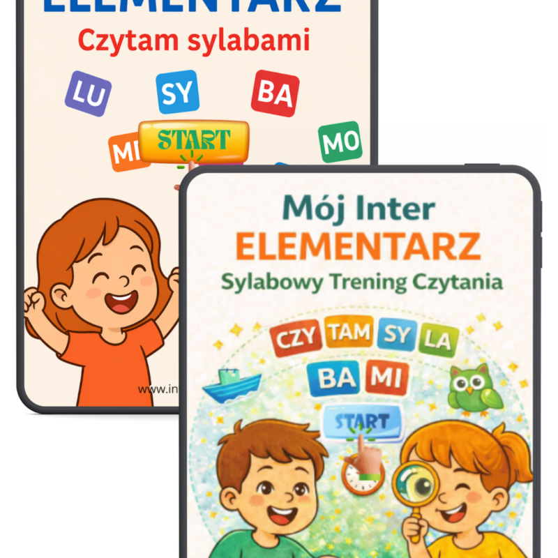 Pakiet: Sylabowy start - uczę się czytać - interaktywne e-booki (format EPUB) + PDF do druku